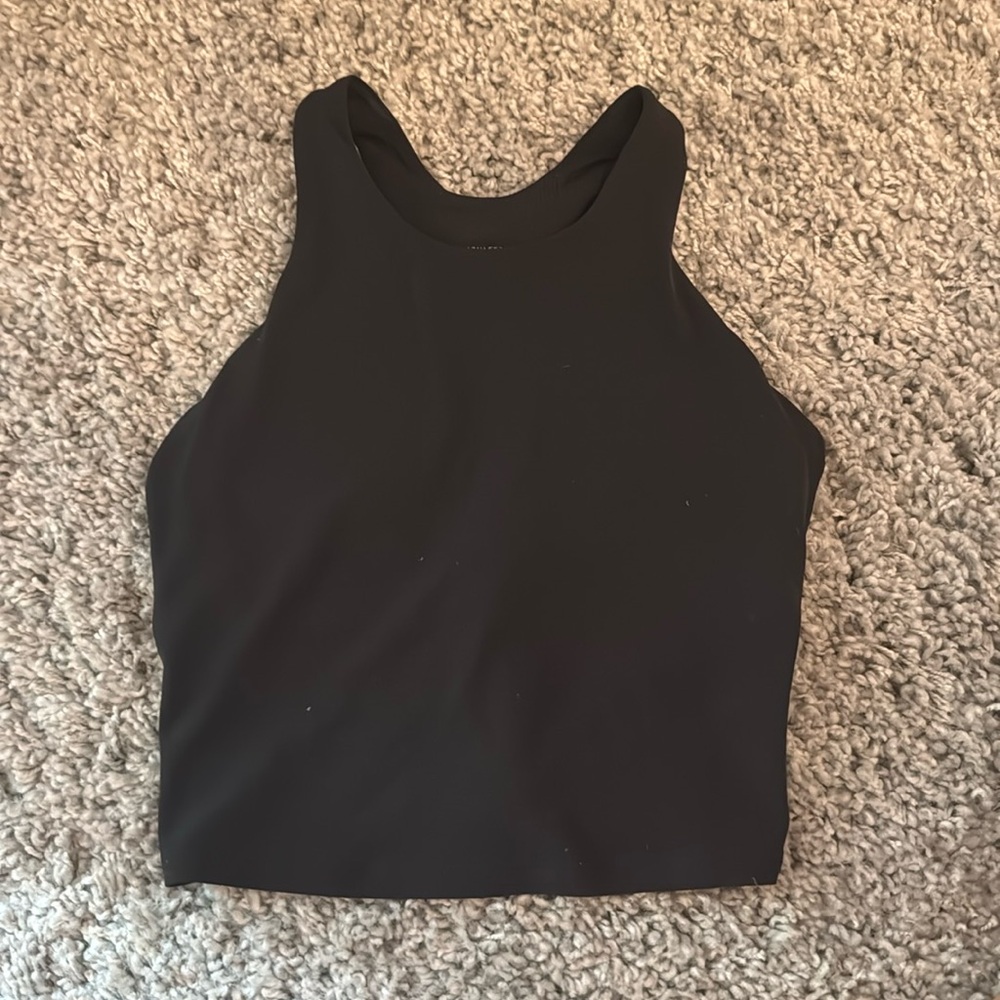 Black Athleta Cropped Tank Top